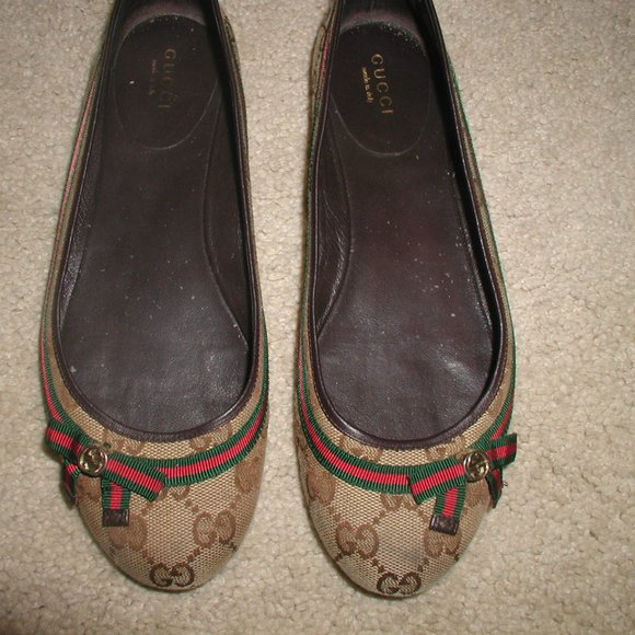 gucci monogram ballet flats